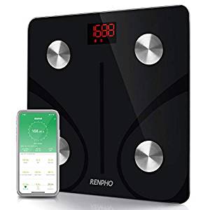 RENPHO Bluetooth Body Fat Scale Smart BMI Scale Digital Bathroom Wireless Weight Scale, Body Composition Analyzer with Smartphone App 396 lbs - Black RENPHO Bluetooth Body Fat Scale Smart BMI Scale Digital Bathroom Wireless Weight Scale, Body Composition Analyzer with Smartphone App 396 lbs - Black